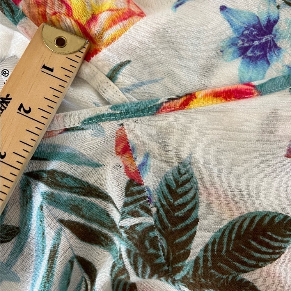 Meghan LA Women’s Jasmine Wrap Maxi Dress Floral Short Sleeve Large NWOT Flaws - Picture 14 of 16